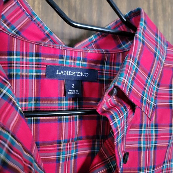 Lands End Red Plaid Size 2 - Picture 3 of 11